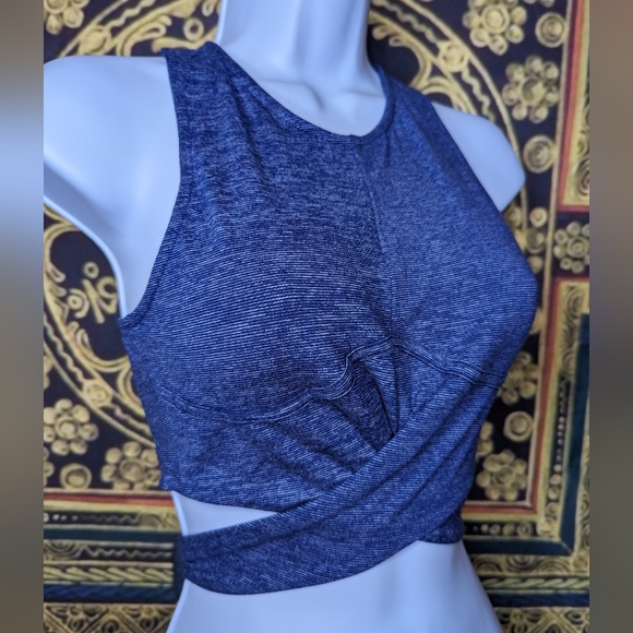 Echt Flex Crop Wrap Tank Blue Size XS - Picture 4 of 10